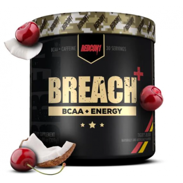 ВСАА амінокислоти з Кофеїном, Redcon1, Breach BCAA + Energy - 309 г - Полуниця-Ківі