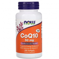 CoQ10 50 mg + VIT E NOW - 200 софт гель