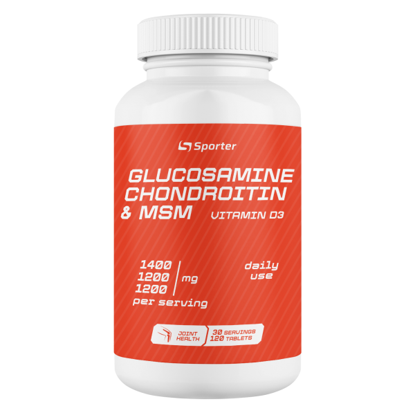 Glucosamine Chondroitin + MSM + D3 Sporter (120 таб.)