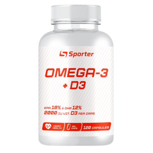 Omega 3 + D3 Sporter - 120 капс