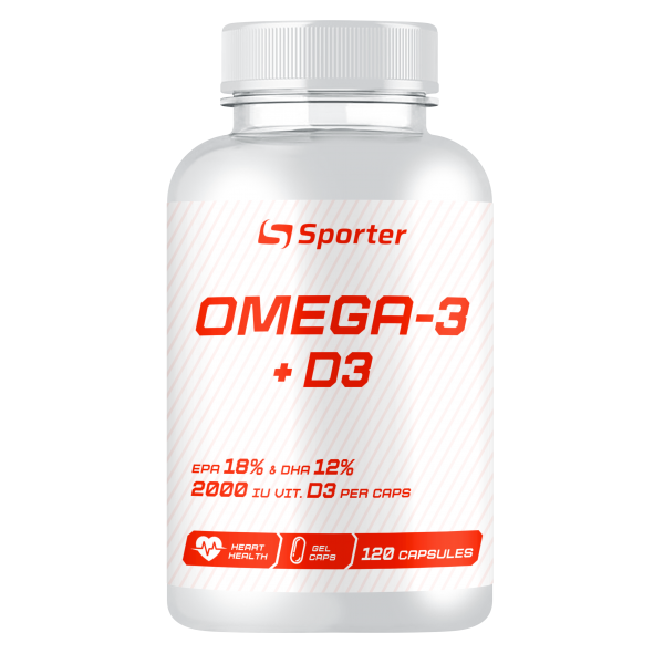 Omega 3 + D3 Sporter - 120 капс