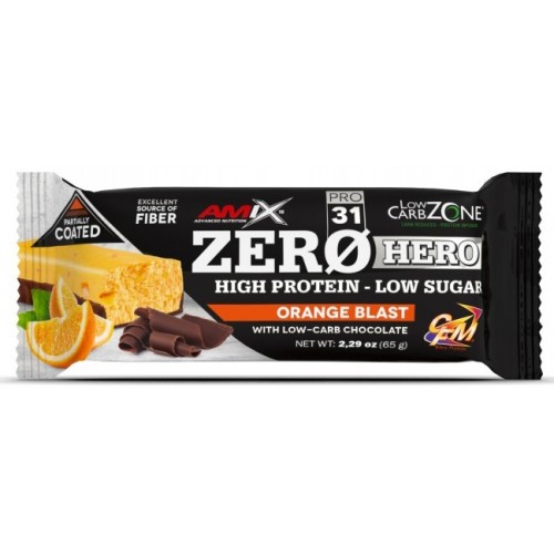 Батончик Low-Carb ZeroHero Protein Bar 65г 1/15 - Orange Blast