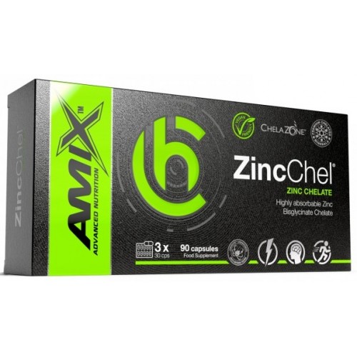 ChelaZone ZincChel Zinc Bisglycinate Chelate - 90 веган капс
