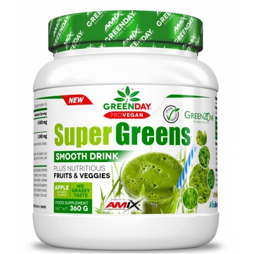 GreenDay Super Greens Smooth Drink Amix - 360 г - зеленое яблоко