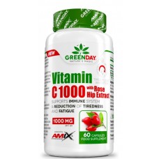 GreenDay ProVegan Vitamin C 1000 мг with RoseHip Amix - 60 веган капс