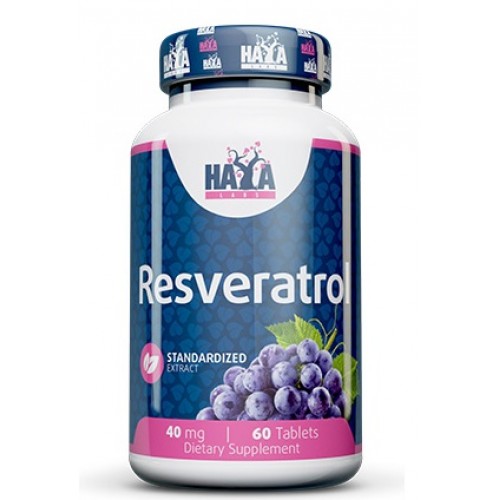 Ресвератрол 40 мг, HAYA LABS, Resveratrol 40 мг - 60 таб