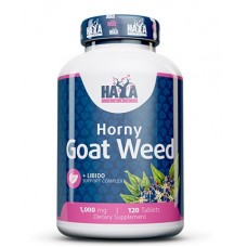 Комплекс для підвищення тестостерону і чоловічого здоров'я на основі екстракта Горянки, HAYA LABS, Horny Goat Weed 1000 мг - 120 таб