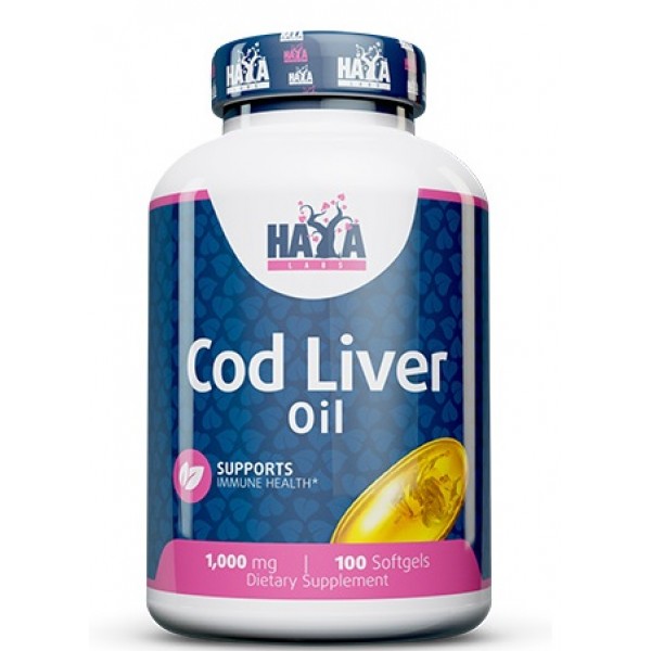 HAYA LABS Cod Liver Oil 1000 мг - 100 софт гель