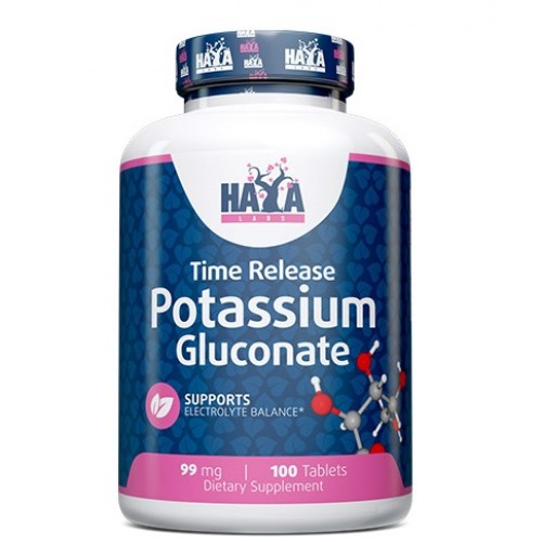HAYA LABS Potassium Gluconate 99 мг - 100 таб