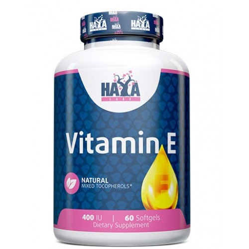 Вітамін Е (альфа, бета, гамма і дельта токофероли), HAYA LABS, Vitamin E Mixed Tocopherols 400 IU - 60 софт гель