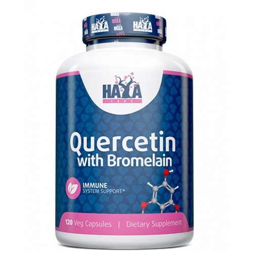 HAYA LABS, Quercetin with Bromelain - 120 веган капс