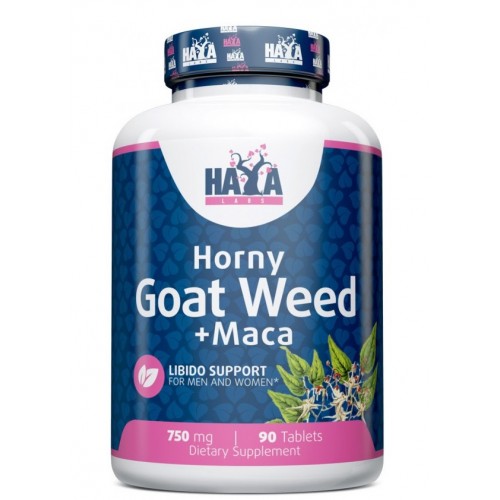 HAYA LABS Horny Goat Weed Extract 750 mg + Maca - 90 таб