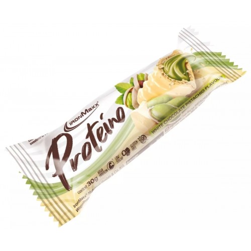 Протеїновий батончик, Proteino - 30 г - Білий шоколад з фісташкою