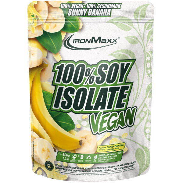 100% Vegan Soy Protein Isolate - 500 г - банан