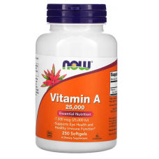 Vitamin A 25000 IU NOW - 250 капс