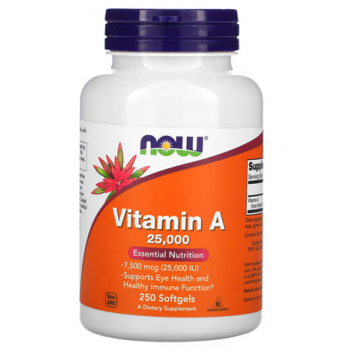 Vitamin A 25000 IU NOW - 250 капс