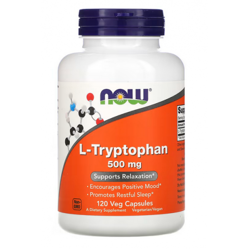 Л-Триптофан, NOW, L-Tryptophan 500 мг