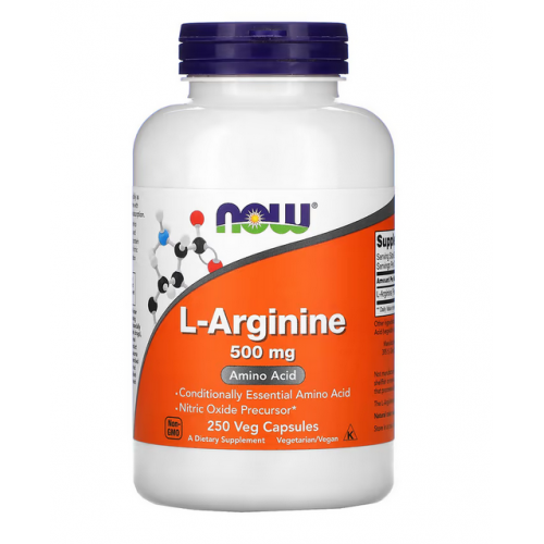 Л-Аргінін амінокислота, NOW, L-Arginine 500 мг