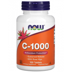 Витамин С 1000 мг с Шиповником, NOW,C-1000 RH SR
