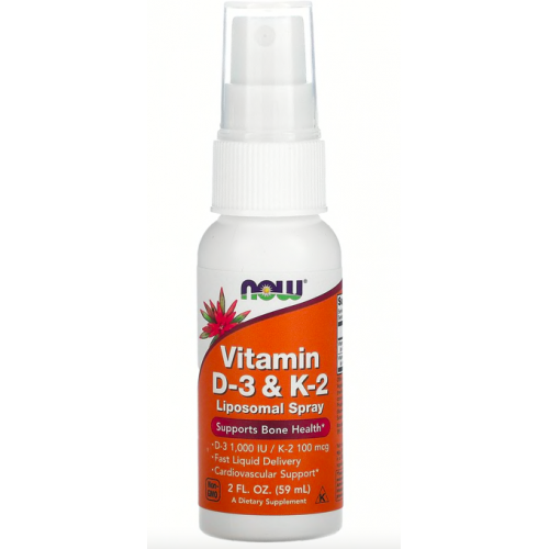 NOW Vitamin D-3 & K-2 Liposomal Spray -59 мл