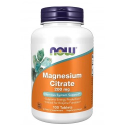 Магний Цитрат 200 мг, NOW, Magnesium 200 мг - 100 таб