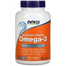 NOW Omega-3 1000 мг - 200 софт гель
