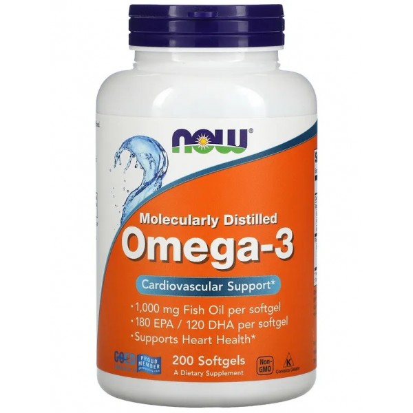 NOW Omega-3 1000 мг - 200 софт гель