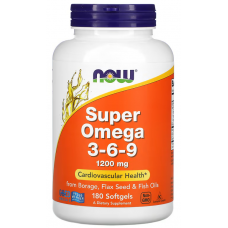 NOW Super Omega 3-6-9 1200 мг - 180 софт гель