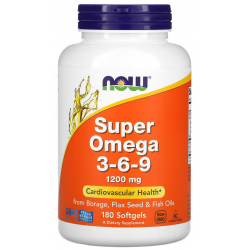 NOW Super Omega 3-6-9 1200 мг - 180 софт гель