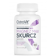 Магний Цитрат + Калий и Витамин В6, OstroVit, Magnez Max Skurcz  - 60 таб