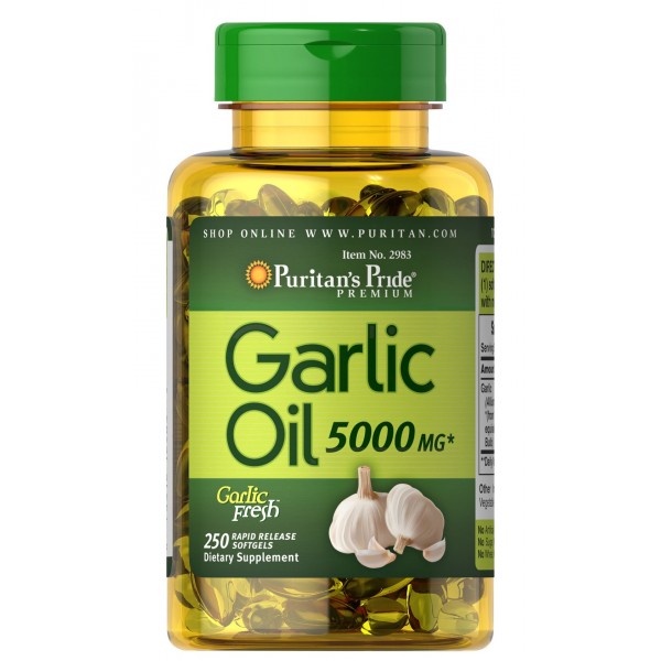 Puritan's Pride Odorless Garlic 5000 мг - 250 софт гель