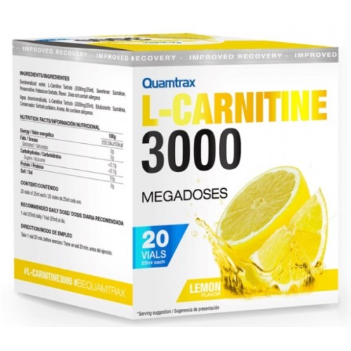 L-Carnitine 3000 Quamtrax - 20 ампул - лимон