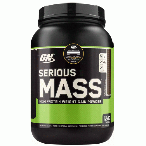 Гейнер с большим содержанием углеводов , Optimum Nutrition, Serious Mass 1,36 кг - шоколад