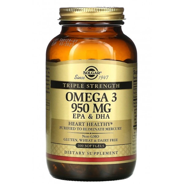  Solgar Omega-3 EPA & DHA 950 mg - 100 софт гель