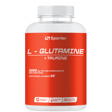 Л-Глютамін з Л-Тауріном + Вітамін В6, Sporter, L - Glutamine + Taurine - 240 капс