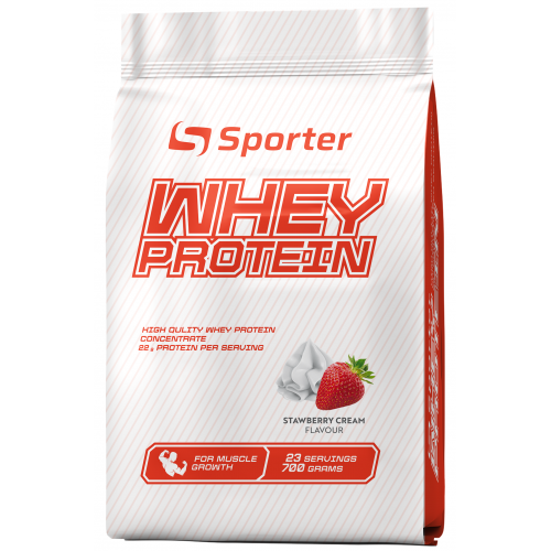 Сывороточный концентрат, Sporter, Whey Protein - 700 г - клубничный крем