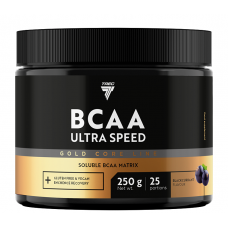 Незаменимые аминокислоты ВСАА, Trec Nutrition, Gold Core Line BCAA Ultra Speed - 250 г - черника