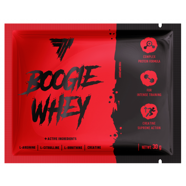 Сироватковий протеїн з креатином, Trec Nutrition, Boogiewhey - 30 г - капучино