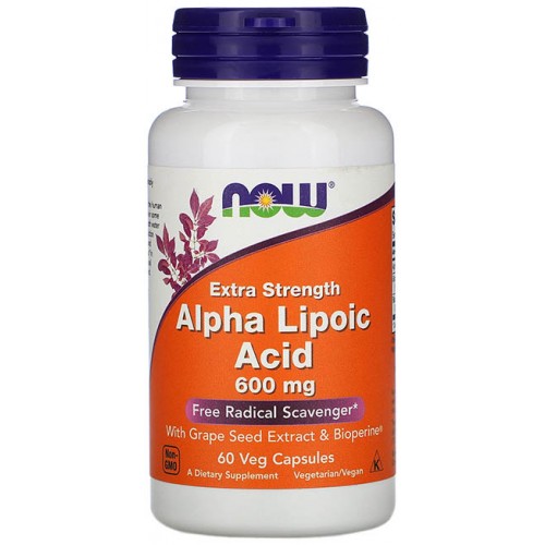 Alpha Lipoic Acid 600 mg NOW (60 капс.)