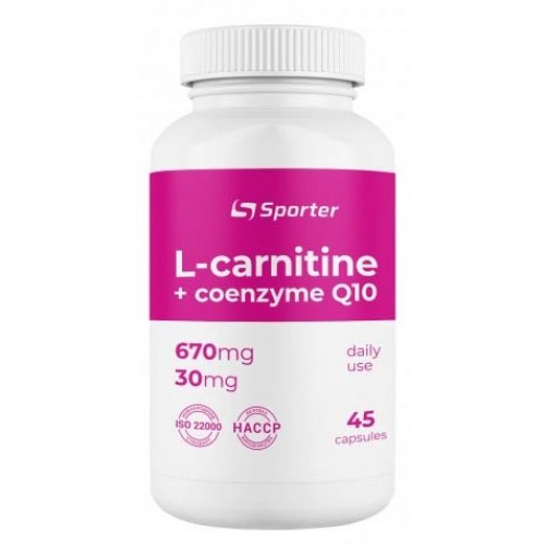 L-Carnitine 670 mg + CoQ10 30 mg Sporter (45 капс.)