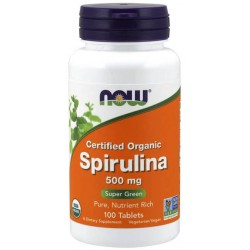 Spirulina 500 mg NOW (100 таб.)