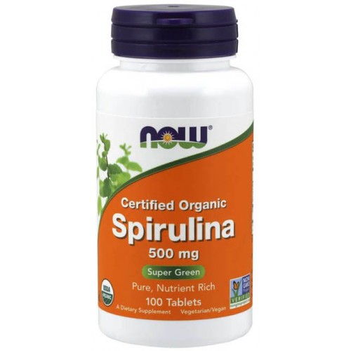 Spirulina 500 mg NOW (100 таб.)