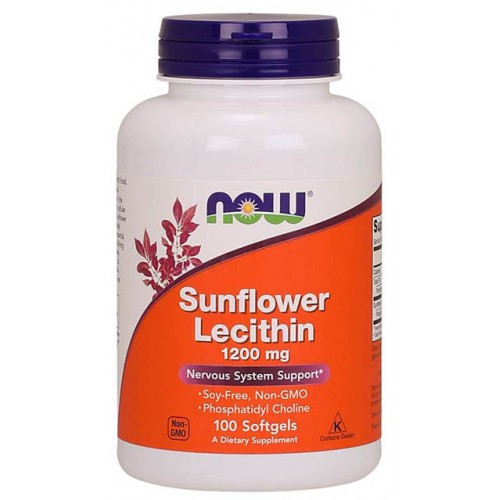 Sunflower Lecithin 1200 mg NOW (100 гел. капс.)