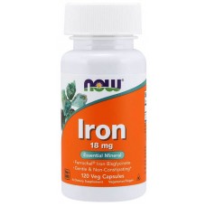 Iron 18 mg NOW (120 капс.)
