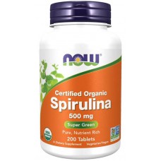 Spirulina 500 mg NOW (200 таб.)