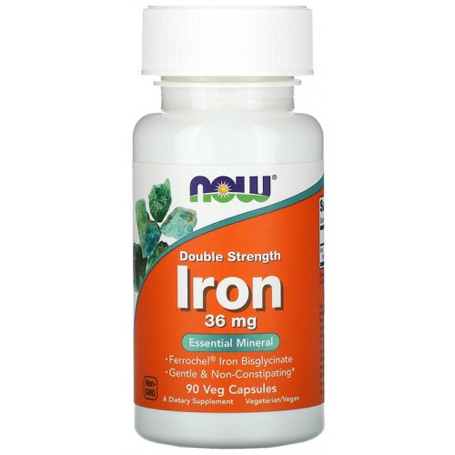 Iron 36 mg NOW (90 капс.)