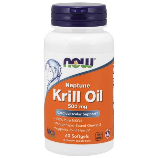 Krill Oil 500 mg NOW (60 гел. капс.)