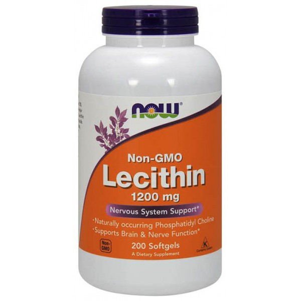 Lecithin 1200 mg NOW (200 гел. капс.)