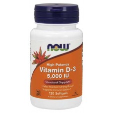 Vitamin D-3 5000IU NOW (120 капс.)