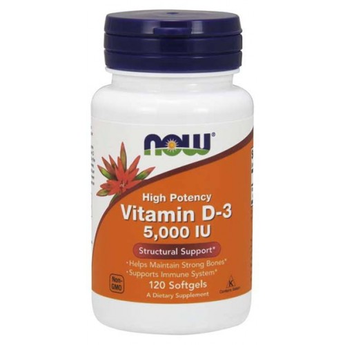 Vitamin D-3 5000IU NOW (120 капс.)